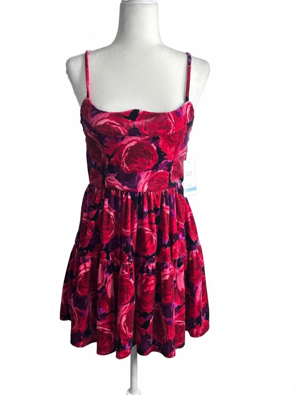 Violet Weekend Pink Floral Sleeveless Mini Dress Size 5/6